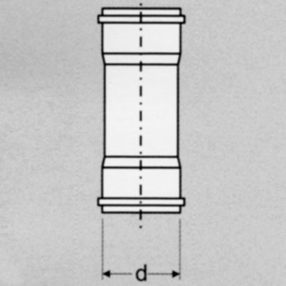 Муфта внутренняя канализация соединительная д 75 - КонтурТерм