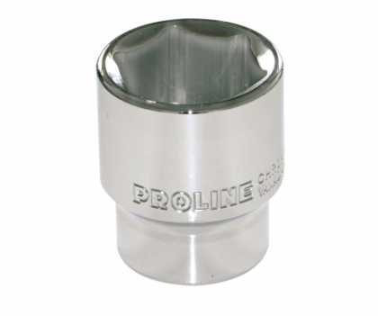 Головка торцевая шестигранная 32мм, 1/2, CrV, Proline - КонтурТерм