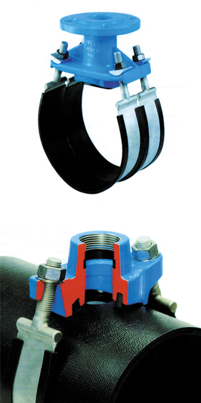 Хомут врезной Hawle для ПВХ, ПЭ труб 280мм х 2" PN16 специальная - КонтурТерм