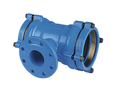 Тройник редукционный 200 с фланцем Ду150 PN10 (раструб-фланец-раструб) Hawle - КонтурТерм