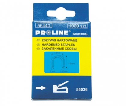 Скобы для степлера 10мм полукруглые, закаленные, тип G, 1000шт. Proline 55440 - КонтурТерм
