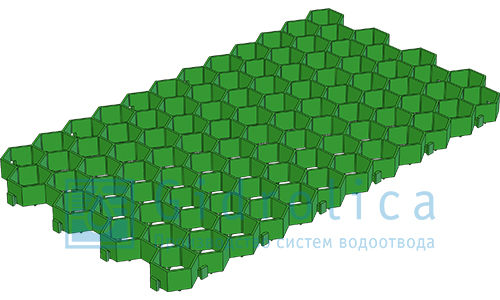 Решетка газонная Gidrolica Eco Standart  пластиковая зеленая