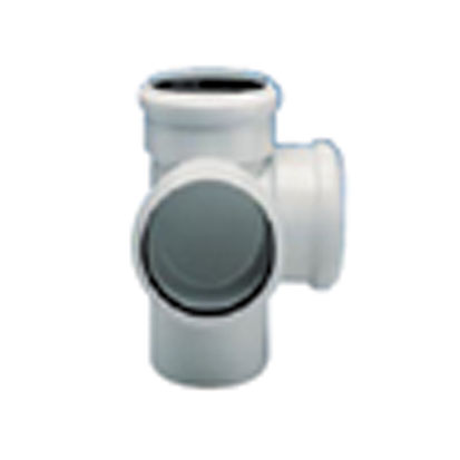 Крестовина Skolan Ostendorf двухплоскостная бесшумная канализационная д 110 87°,  20дБ полипропилен - КонтурТерм