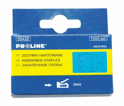 Скобы для степлера тип R, 6мм, закаленные, 1000шт, Proline - КонтурТерм