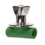 Вентиль под штукатурку полипропиленовый BANNINGER д 20 х 3/4" PP-RCT - КонтурТерм