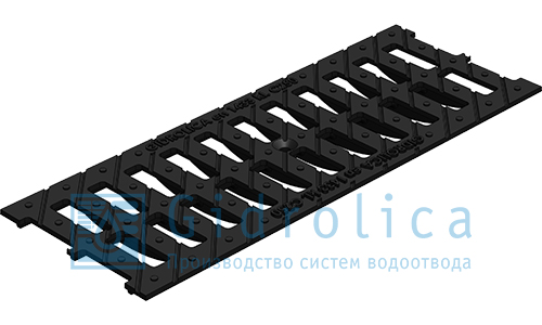 Решетка для лотков BGF/BGU Gidrolica Standart РВ -15.18,6.50 - щелевая чугунная ВЧ, кл. С250