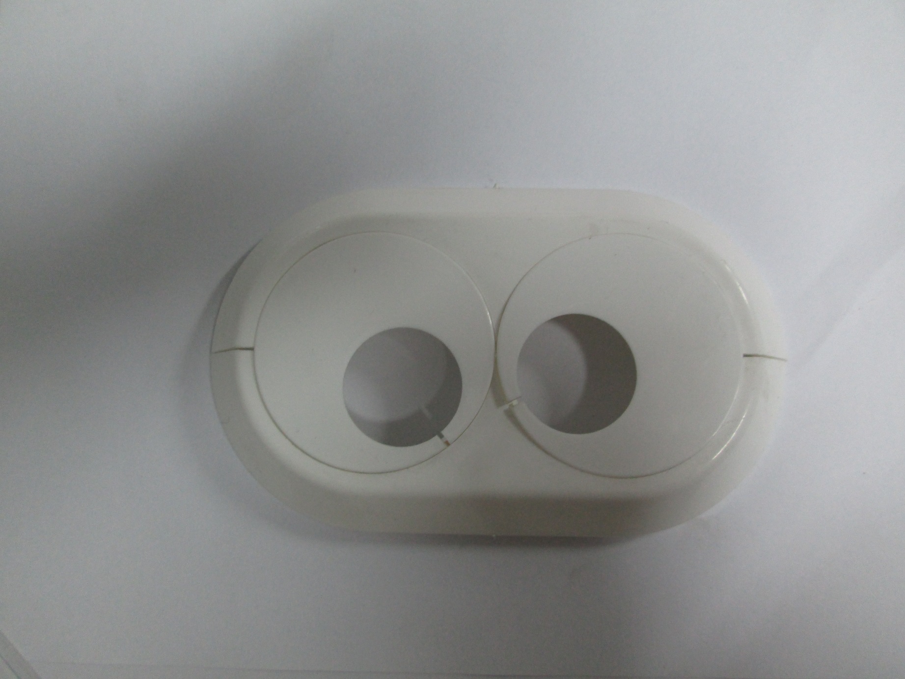 Розета декоративная двойная 18 белая пластиковая поворотная 02220 18 1 P - КонтурТерм