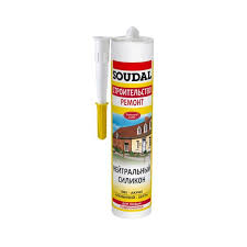 Силикон санитарный нейтральный бесцветный SOUDAL 300 мл.