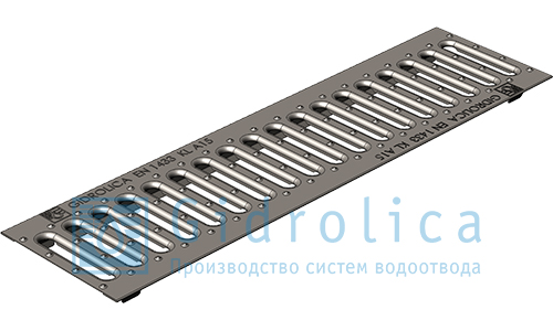 Решетка водоприемная 500 мм Gidrolica Standart - штампованная стальная оцинкованная, кл. А15