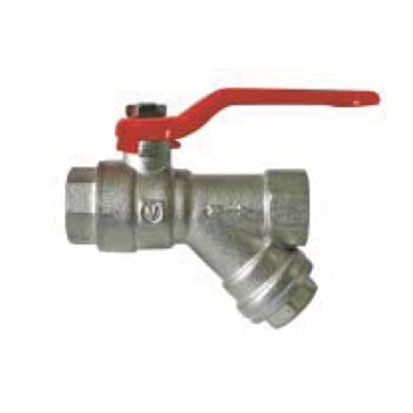 Кран шаровый 1/2" (РВ х РВ) с фильтром, мотылек VALTEC  - КонтурТерм