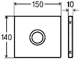 Кнопка для инсталляции для писсуара инфракрасная Visign for Public, 150x140 сатин VIEGA