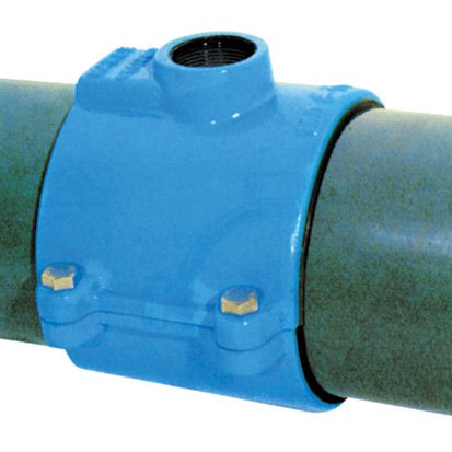 Хомут врезной HAWLE для ПВХ, ПЭ труб 110мм х 1 1/2" PN16  - КонтурТерм