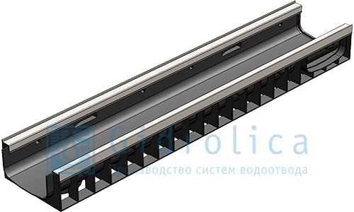 Лоток пластиковый усиленный Gidrolica Standart Plus ЛВ-15.19,6.10 DN100 кл. С250