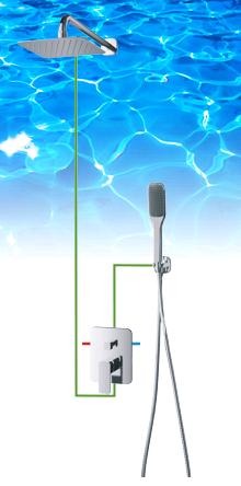 Смеситель для душа скрытого монтажа (комплект) SYS AP10 OMNIRES