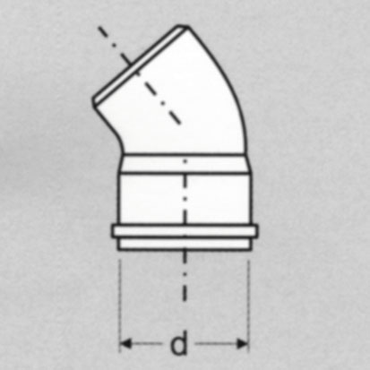 Колено внутренняя канализация Ø110 67° полипропилен  - КонтурТерм
