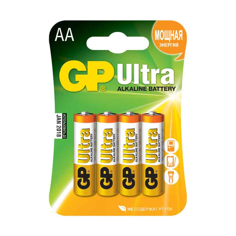 Элемент питания GP Ultra Alkaline 15А, тип AA