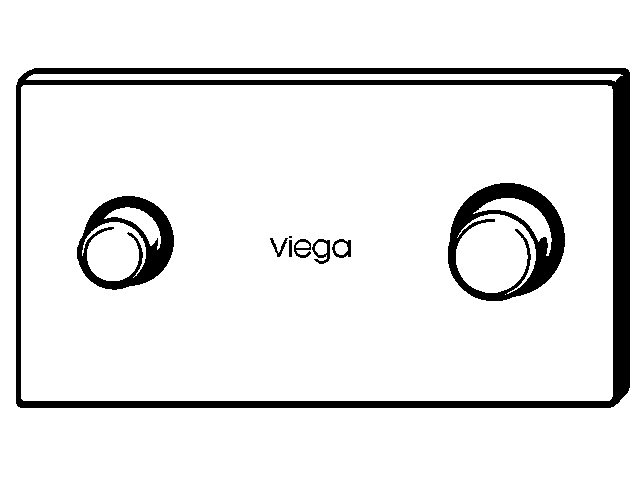 Кнопка для инсталляции VIEGA Visign for Public 2, цвет альпийский белый  - КонтурТерм