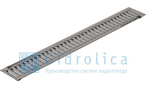 Решетка водоприемная Gidrolica Standart  штампованная стальная нержавеющая, кл. А15
