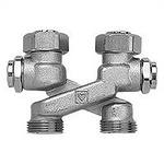 Перекрестие Herz для подключения радиатора 3/4" с запорным вентилем - КонтурТерм