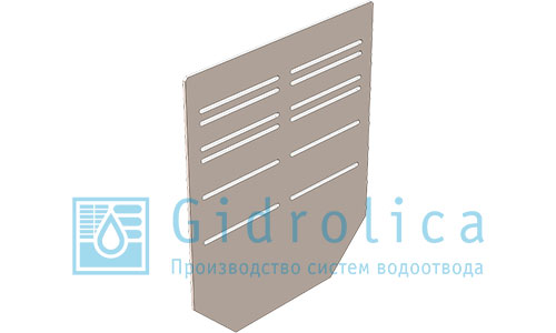 Заглушка торцевая универсальная для лотка DN100 высота 106 мм, стальная оцинкованная