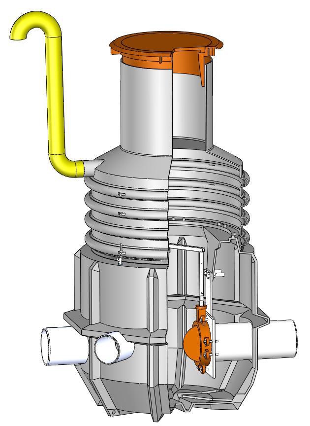 Labko EuroNOK FRW BASIC Колодец для отбора проб D200/160, РЕ, (EuroHUK 600) без задвижки - КонтурТерм