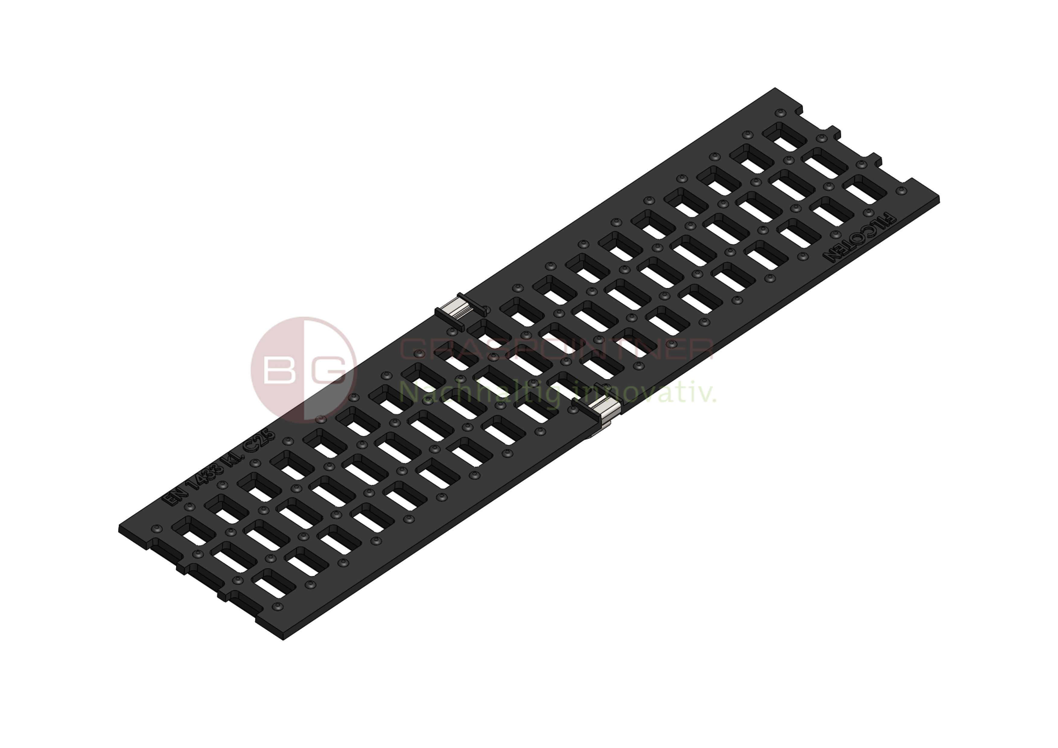 Решетка ячеистая чугунная Filcoten DN 100, 500/124/5, с пружинным крепежом, кл. C250