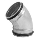 колено 45 с уплотнителем