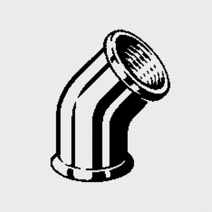 Колено Viega латунь хромированное 3/4"х 45 гр. РВ  - КонтурТерм