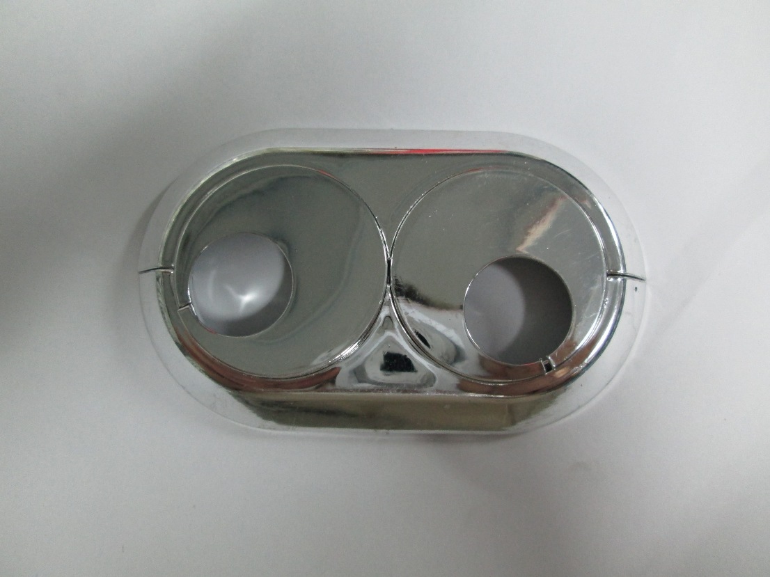 Розета декоративная двойная 15 (пластик. хром) поворотная -02220M 15 11 P- - КонтурТерм