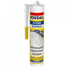 Силикон санитарный бесцветный SOUDAL 300 мл.