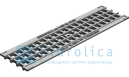 Решетка водоприемная Gidrolica Standart РВ -10.13,6.50 ячеистая чугунная ВЧ оцинкованная, кл. С250 