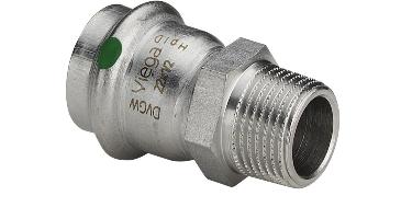 Ниппель из нержавеющей стали VIEGA Sanpress inox д 15х1/2 - КонтурТерм