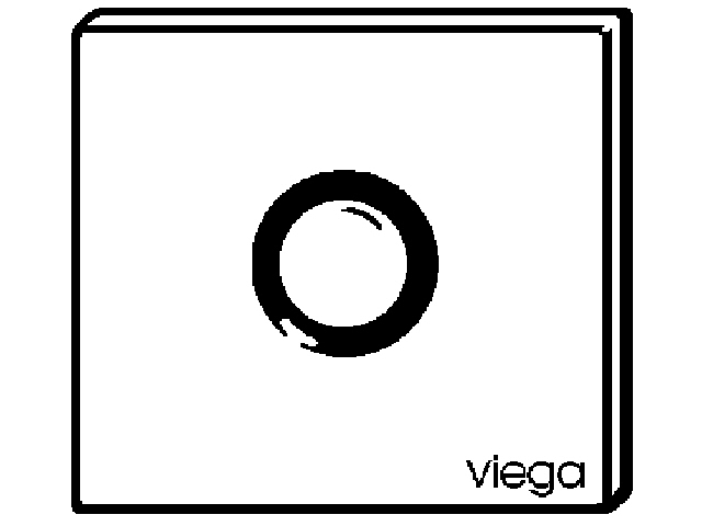 Кнопка для инсталляции для писсуара инфракрасная Visign for Public, 150x135 альпийский белый VIEGA