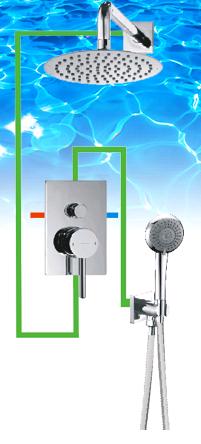 Смеситель для душа скрытого монтажа (комплект) SYS23/K OMNIRES