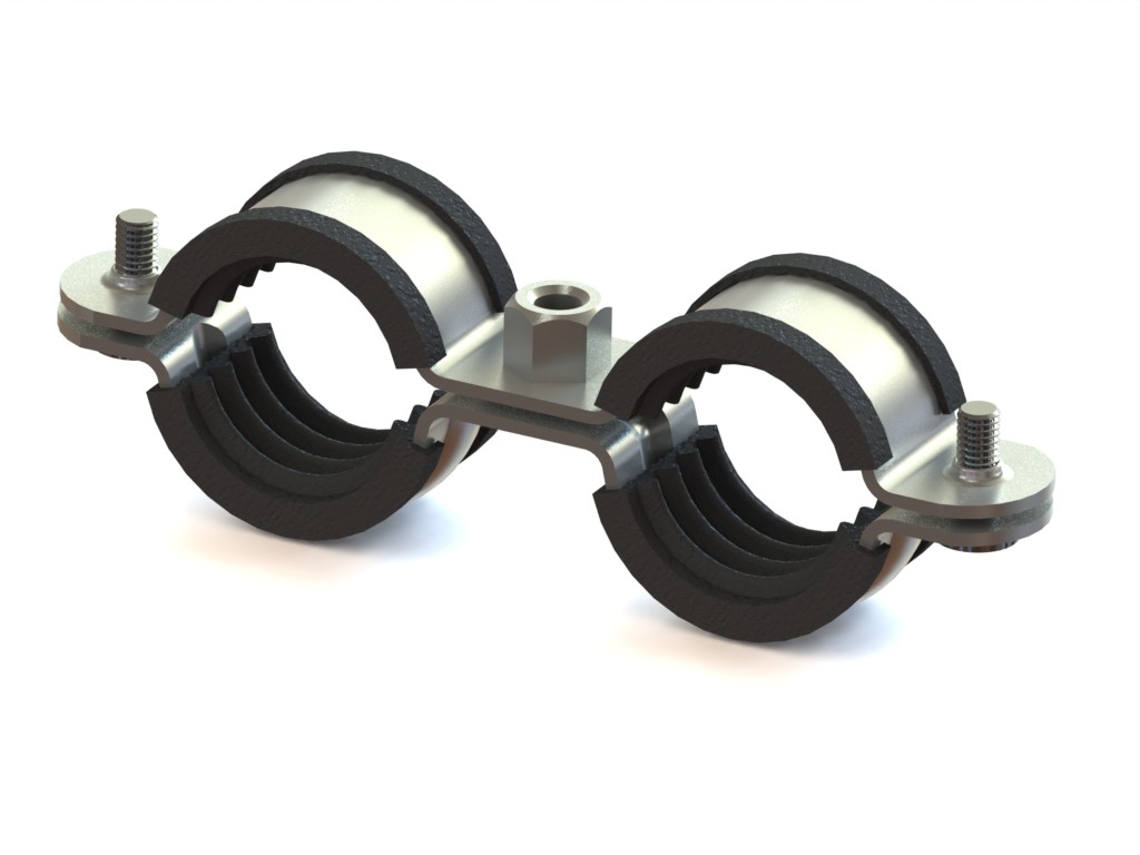 Держатель мет. с рез. 2 х 17g (15 - 18 мм) (3/8") NICZUK METALL-pl - КонтурТерм