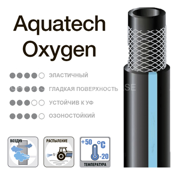Шланг многоцелевой армированный 25х3.5 20 бар AQUATECH OXYGEN
