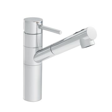 Смеситель для мойки HERZ FRESH f20 с выдвижным изливом, хром - КонтурТерм