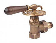 Кран радиаторный угловой 1/2" Classic-art бронза (1/2РН -1/2РВ) -CarloPoletti- - КонтурТерм