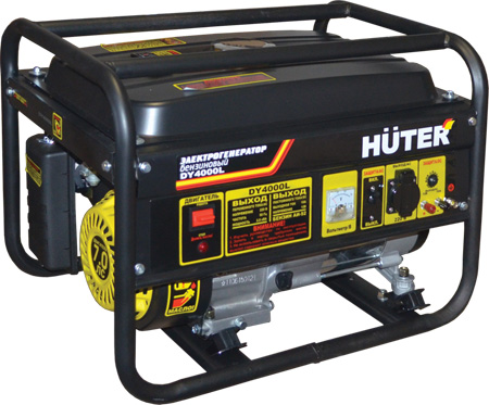 Генератор бензиновый HUTER DY 4000 L, 3.0 кВт, ручной стартер