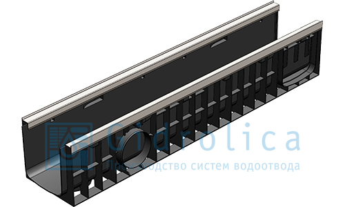 Лоток пластиковый усиленный Gidrolica Standart Plus ЛВ-15.19,6.18,5 DN150 кл. С250