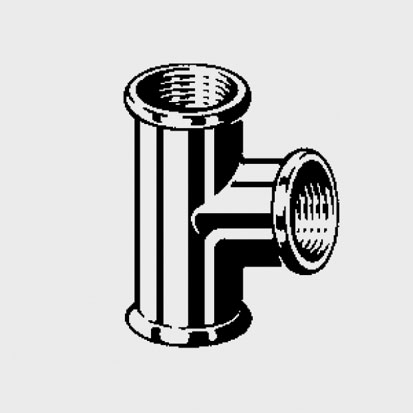 Тройник бронзовый редукционный EFFEBI  1" x 1/2" х 1" - КонтурТерм