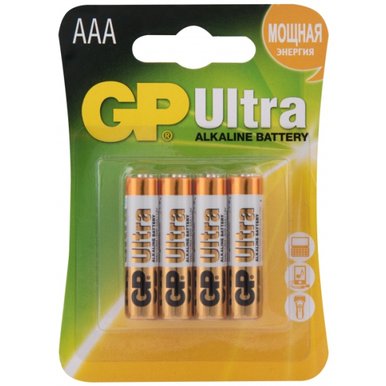 Элемент питания GP Ultra Alkaline, 24А, тип AАA