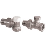 Кран обратки ARCO угловой 1/2" под шестигранник Lockshield - КонтурТерм