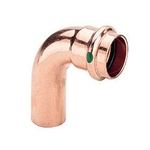 Колено медное пресс ниппельное д 28, 90 гр Effebi - КонтурТерм