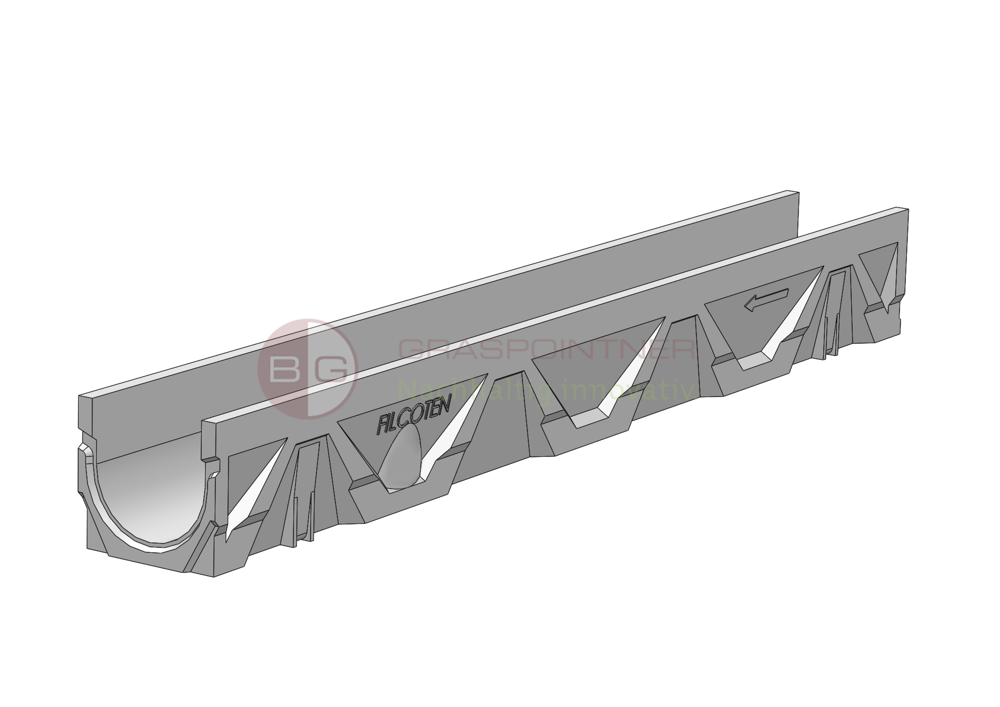 Лоток композитбетонный Filcoten DN100 №0, h115, кл. С250