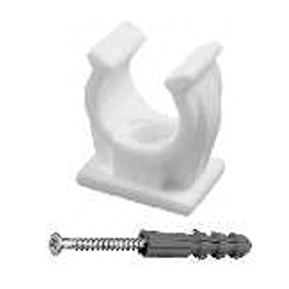 Держатель пластиковый 1х18 белый CAPRICORN - КонтурТерм