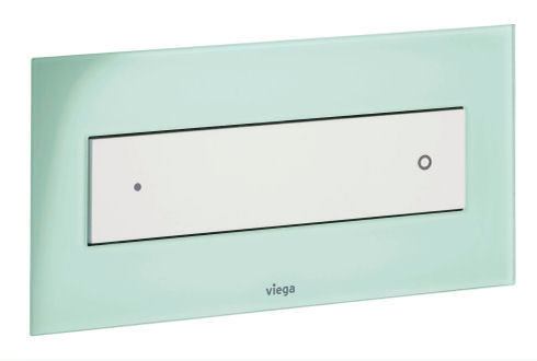 Кнопка для инсталляции Visign for Style 12 альпийский белый/стекло зеленая мята ОБРАЗЕЦ VIEGA