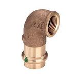 Колено-пресс бронзовое EFFEBI д 15 х 1/2 РВ  - КонтурТерм