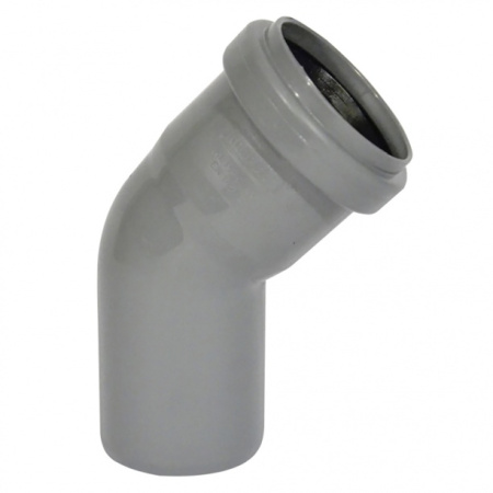 Колено HT Plus Magnaplast канализационное Ø110 45° серое ПП - КонтурТерм
