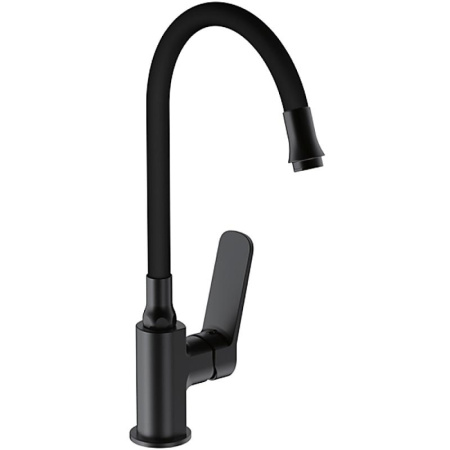 Смеситель для мойки FRAP H62 F4462 гибкий излив, цвет черный - КонтурТерм